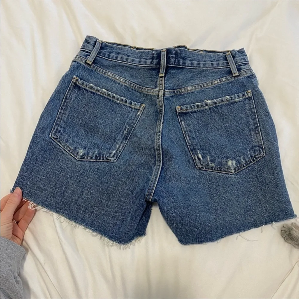 Agolde Dee Super High-Rise Denim Shorts in color precision, size 26 - Picture 6 of 8